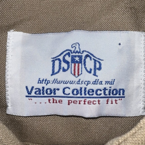 U.S. military DSCP Valor Collection‎ Men's dress shirt 16x35 Khaki Made in USA - Picture 5 of 13